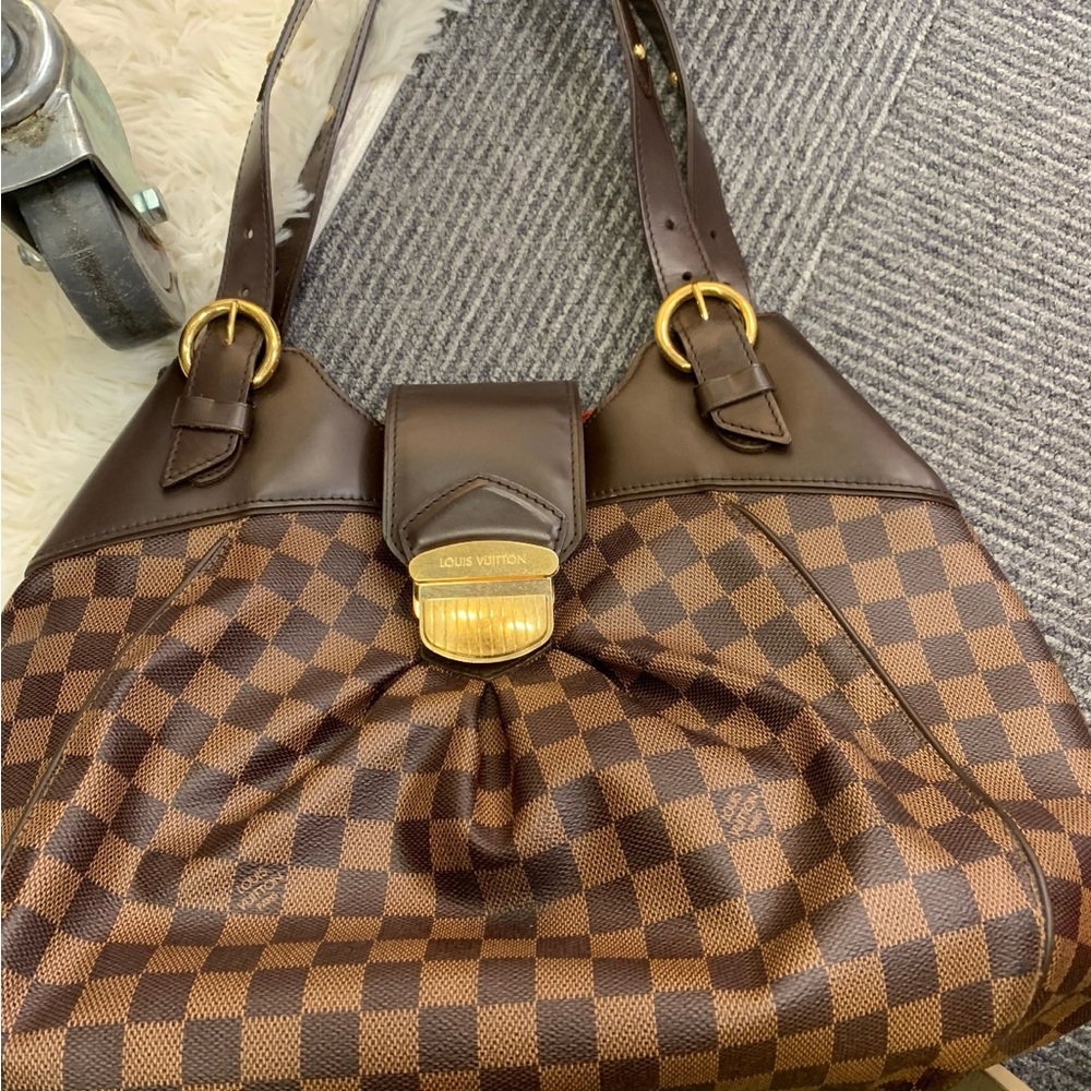 Louis Vuitton Damier Ebene GM Sistina Shoulder Bag